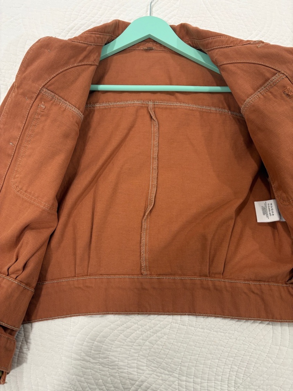 Free People Eisenhower Terracotta Denim Jacket - Picture 4 of 10